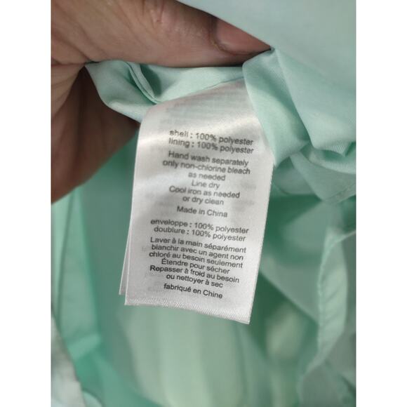 David's Bridal Dresses Short Crinkle Chiffon Dress Cascade Front strapless sz 8 - Picture 12 of 14